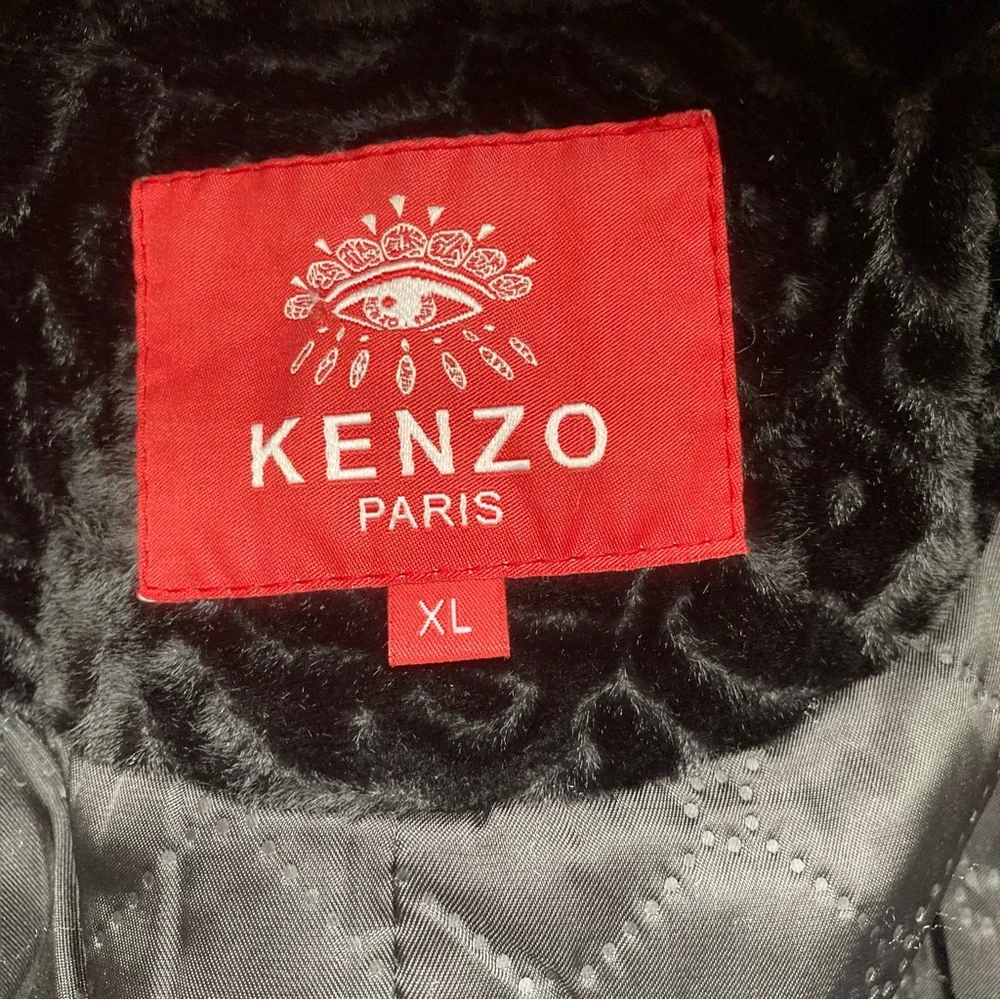KENZO Paris Black Velour Velvet Gold & Strappy Jacket size XL - Picture 8 of 12